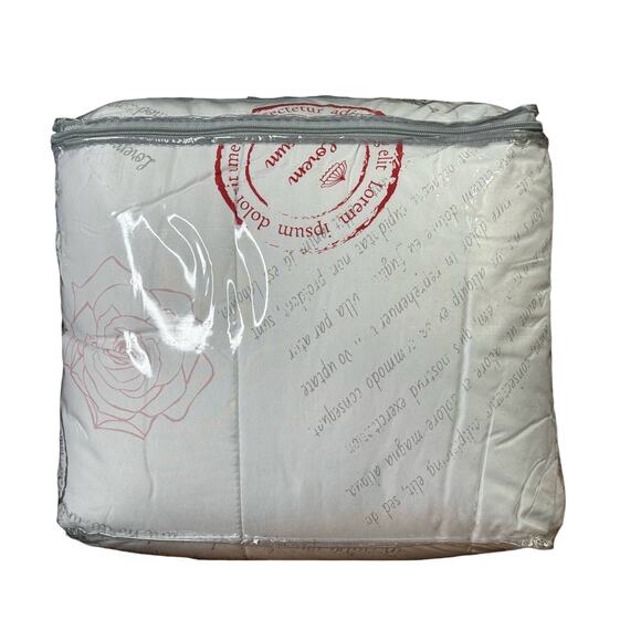 Real Living 9 PC Reversible Bed in a Bag Comforter Set Full, pink/gray - Picture 4 of 4